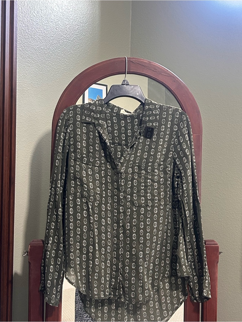 Cloth & Stone Anthropologie Printed Blouse Size Small